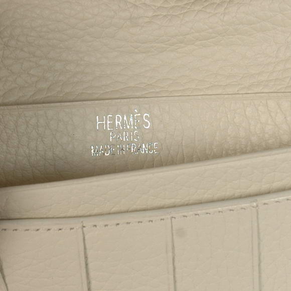 Cheap Fake Hermes Bearn Japonaise Bi-Fold Wallets H208 Beige - Click Image to Close